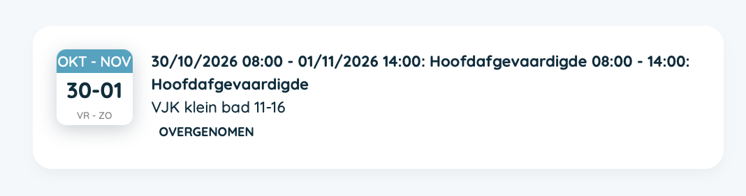 Twizzit-taak met status Overgenomen